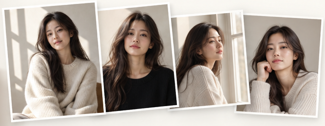 Four recent Minji portrait generations